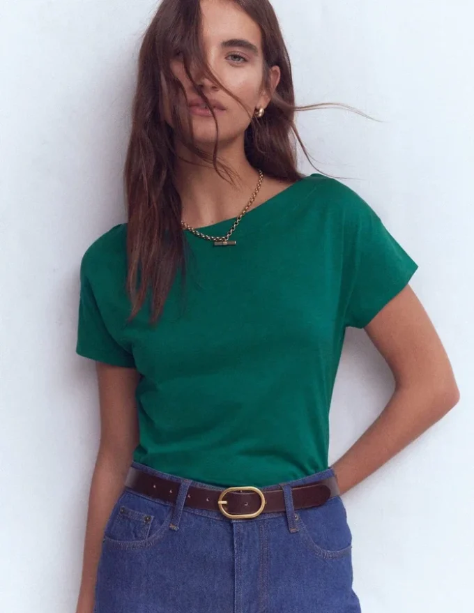 Supersoft Boat Neck T-Shirt Deep Teal