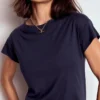 Supersoft Boat Neck T-Shirt Navy