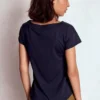 Supersoft Boat Neck T-Shirt Navy
