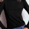 Supersoft Frill Detail Top Black Supersoft Frill Detail Top Black