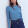 Supersoft Frill Detail Top Captains Blue Supersoft Frill Detail Top Captains Blue