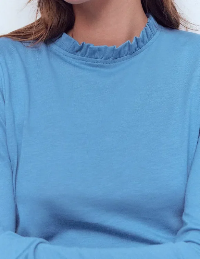 Supersoft Frill Detail Top Captains Blue Supersoft Frill Detail Top Captains Blue