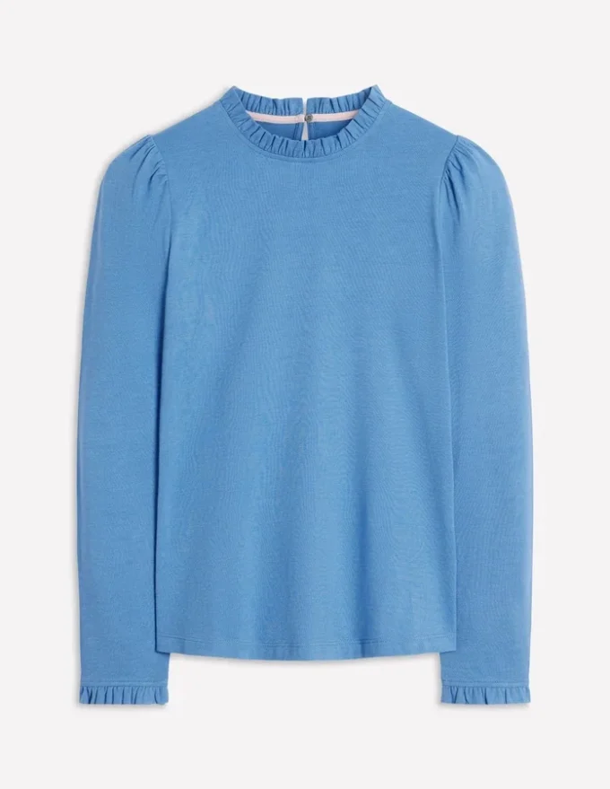 Supersoft Frill Detail Top Captains Blue Supersoft Frill Detail Top Captains Blue