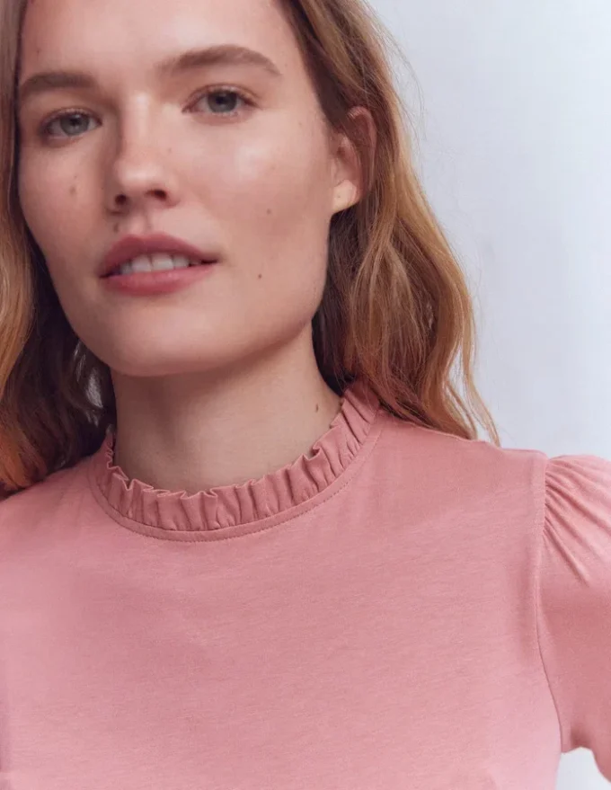 Supersoft Frill Detail Top Vintage Rose Supersoft Frill Detail Top Vintage Rose