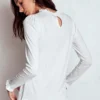 Supersoft Frill Detail Top White Supersoft Frill Detail Top White