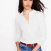 Supersoft Frill Henley Top White Supersoft Frill Henley Top White