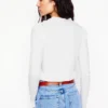 Supersoft Frill Henley Top White Supersoft Frill Henley Top White