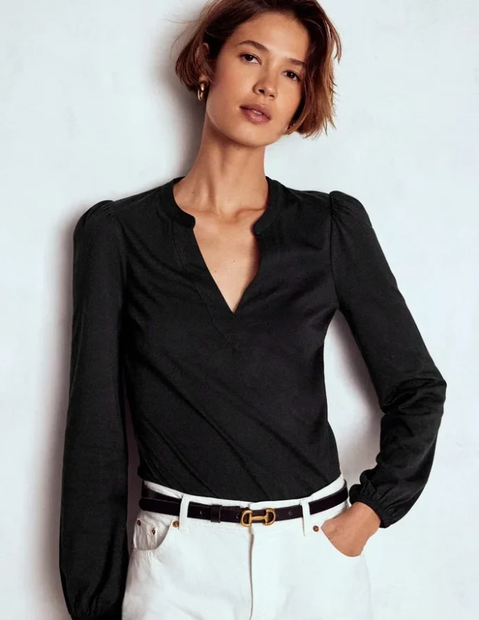 Supersoft Notch Top Black Supersoft Notch Top Black