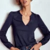 Supersoft Notch Top Navy Supersoft Notch Top Navy