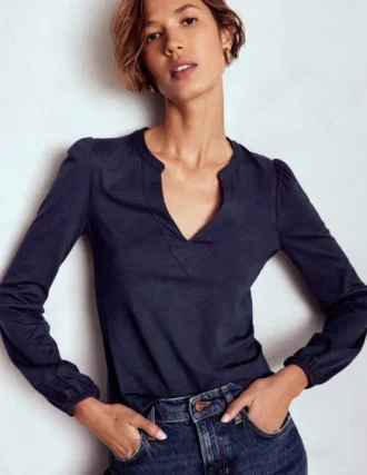 Supersoft Notch Top Navy