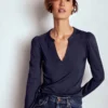 Supersoft Notch Top Navy Supersoft Notch Top Navy