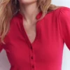 Supersoft Open Neck Henley Pomegranate Supersoft Open Neck Henley Pomegranate