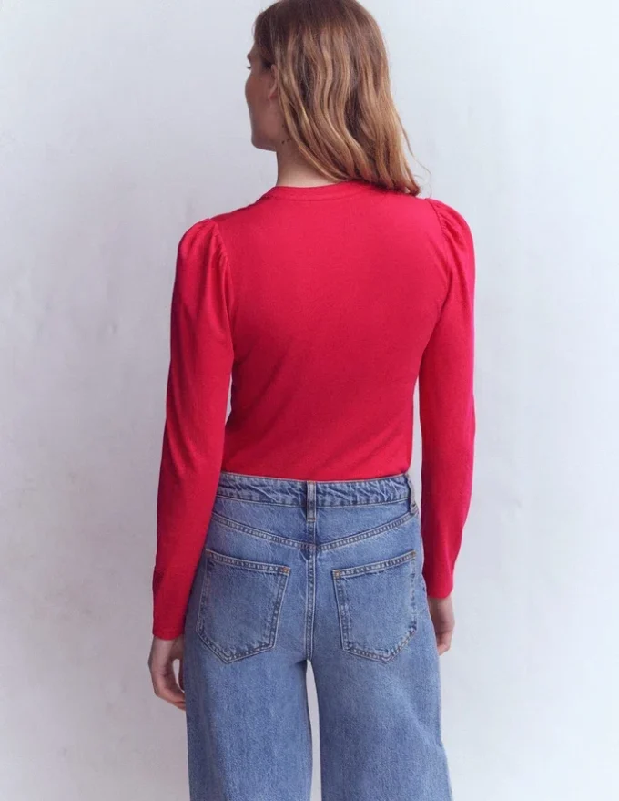 Supersoft Open Neck Henley Pomegranate Supersoft Open Neck Henley Pomegranate
