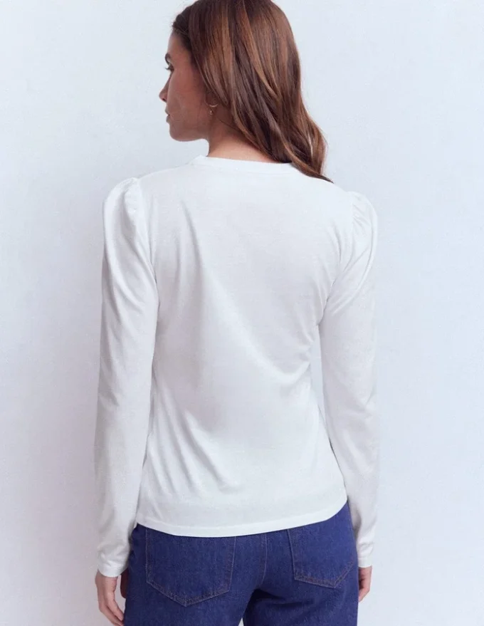 Supersoft Open Neck Henley White Supersoft Open Neck Henley White