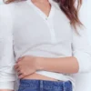 Supersoft Open Neck Henley White Supersoft Open Neck Henley White