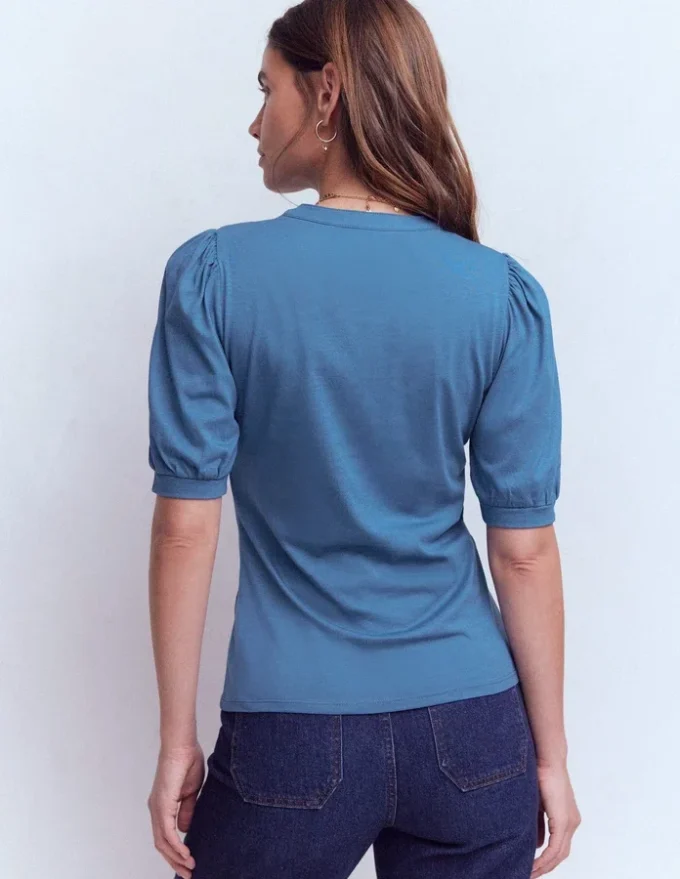 Supersoft Short Sleeve Henley Denim Blue Supersoft Short Sleeve Henley Denim Blue