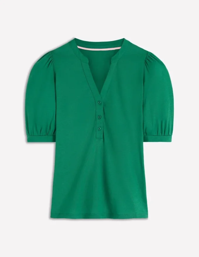 Supersoft Short Sleeve Henley Jewel Green Supersoft Short Sleeve Henley Jewel Green