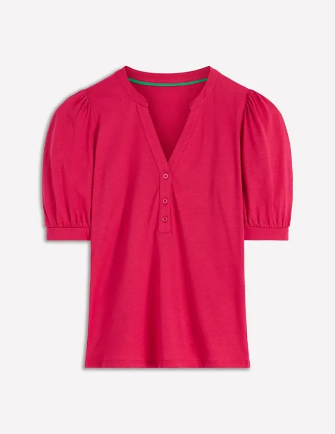 Supersoft Short Sleeve Henley Pomegranate Supersoft Short Sleeve Henley Pomegranate