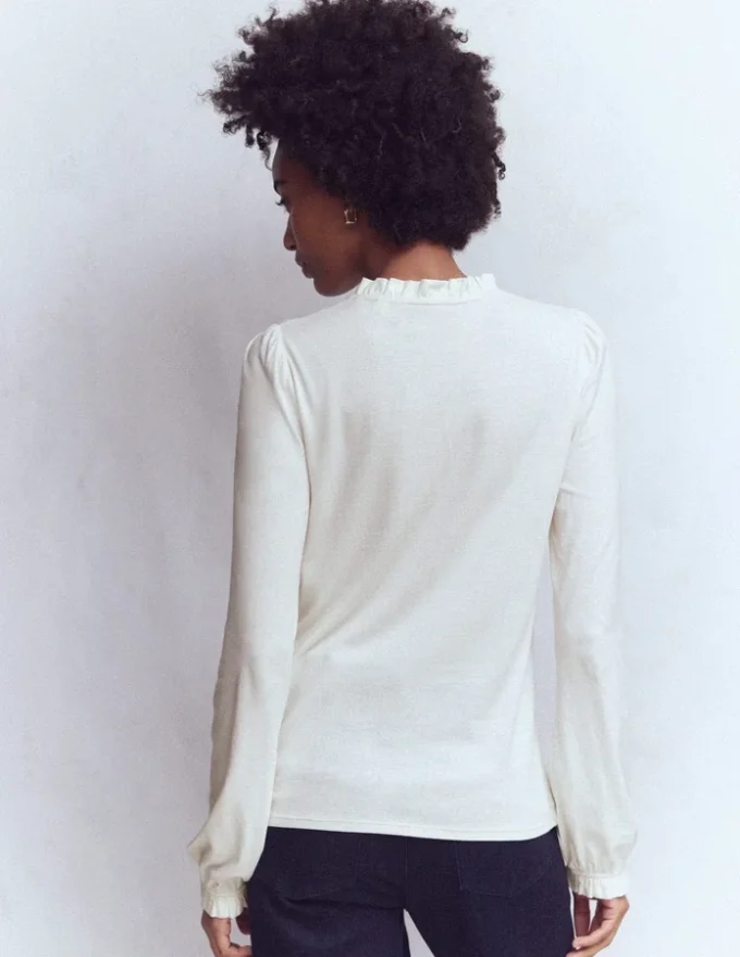 Supersoft Smocked button top Ivory Supersoft Smocked button top Ivory