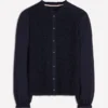 Supersoft Smocked button top Navy Supersoft Smocked button top Navy