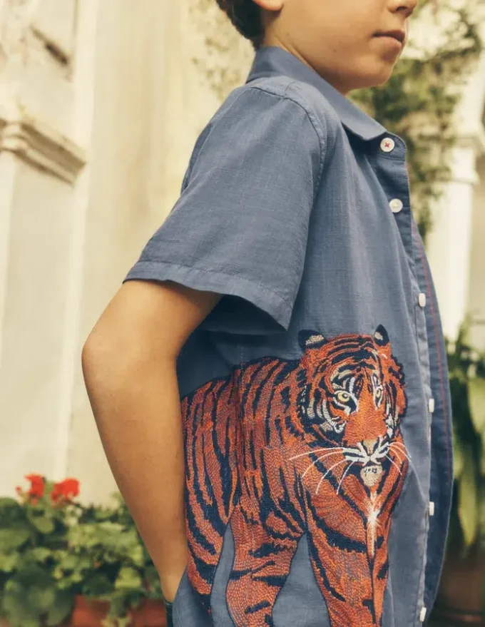 Superstitch Shirt Vintage Indigo Tiger