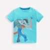 Superstitch T-Shirt Aqua Sea Blue Elephant Superstitch T-Shirt Aqua Sea Blue Elephant