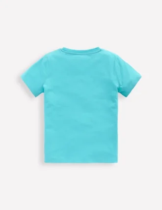 Superstitch T-Shirt Aqua Sea Blue Elephant