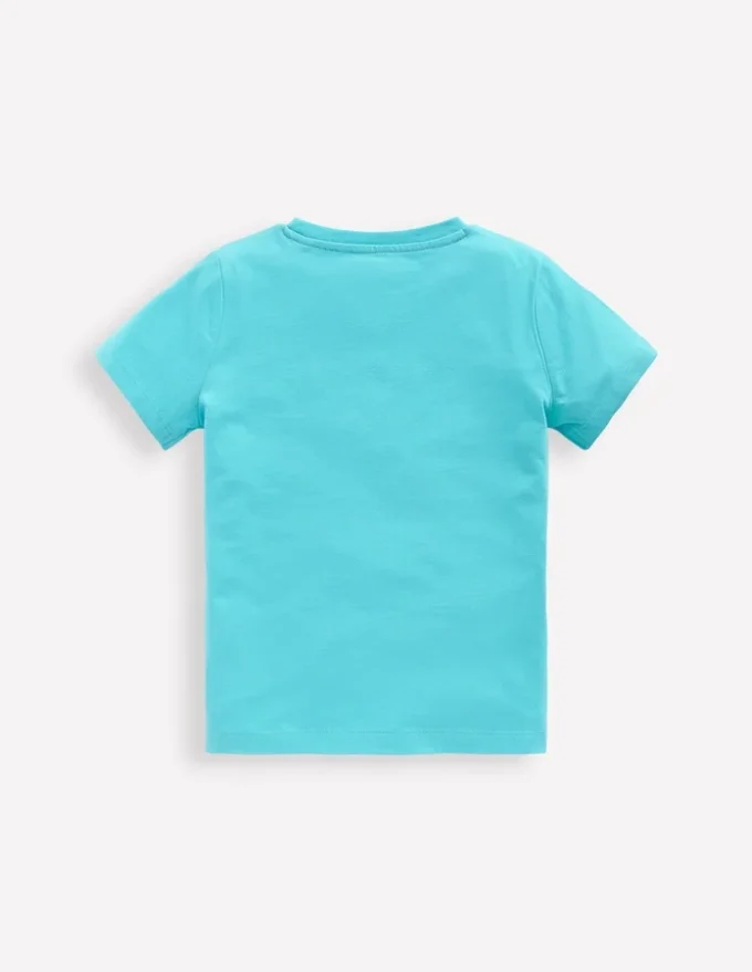 Superstitch T-Shirt Aqua Sea Blue Elephant Superstitch T-Shirt Aqua Sea Blue Elephant