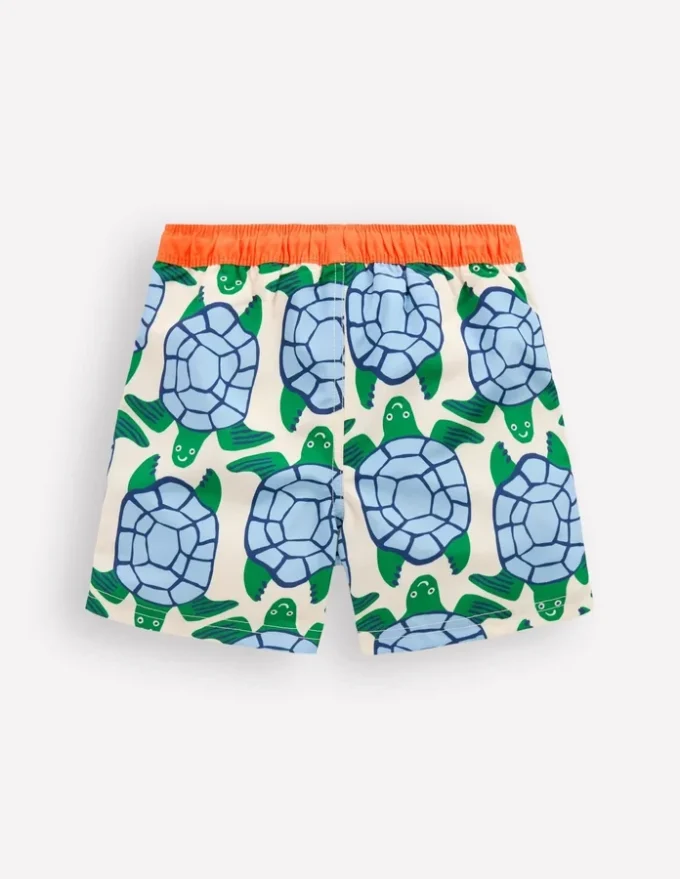 Swim Shorts Calico White Turtles Geo Swim Shorts Calico White Turtles Geo