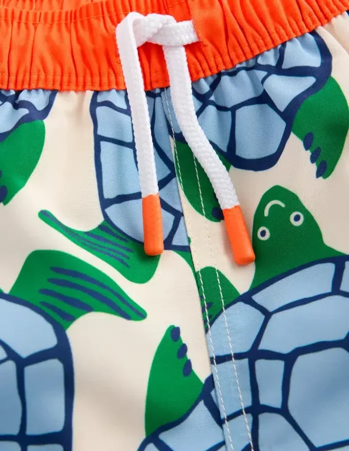 Swim Shorts Calico White Turtles Geo Swim Shorts Calico White Turtles Geo