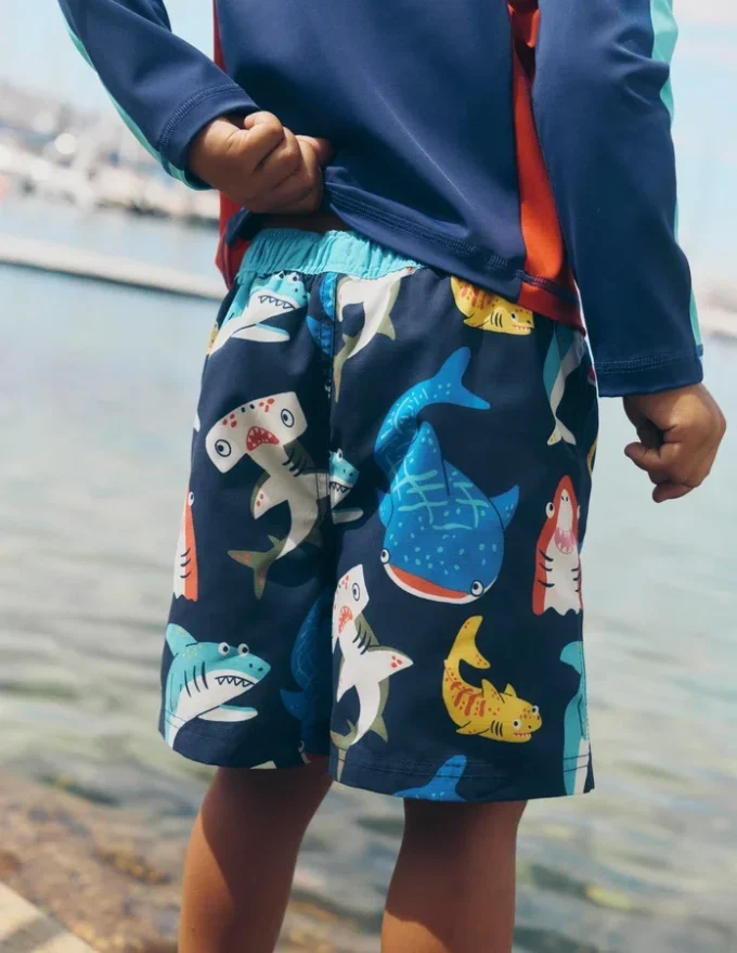 Swim Shorts College Navy Sharks Swim Shorts College Navy Sharks