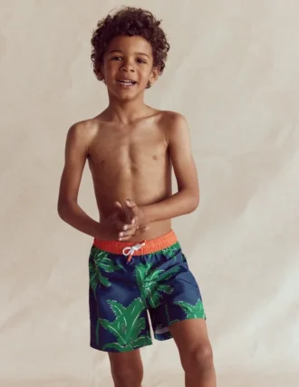 Swim Shorts Starboard Blue Palm Trees