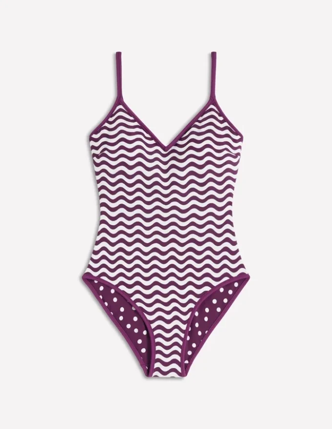 Symi Reversible Swimsuit Chocberry, Stripe & Dot Symi Reversible Swimsuit Chocberry, Stripe & Dot