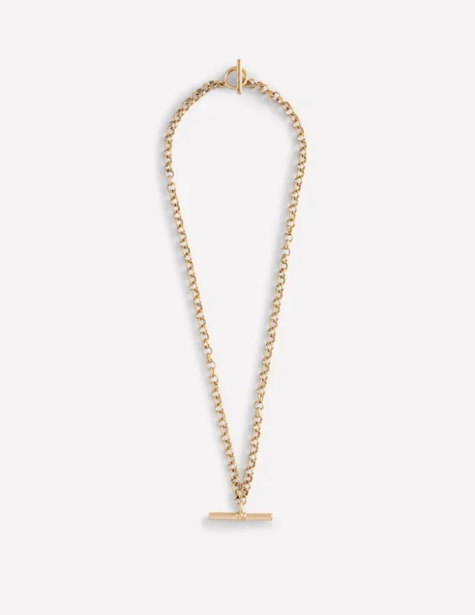 T-bar Chain Necklace Gold Colour T-bar Chain Necklace Gold Colour