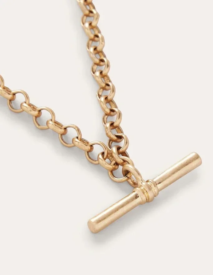T-bar Chain Necklace Gold Colour T-bar Chain Necklace Gold Colour