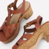T-bar Wedge Sandals Tan T-bar Wedge Sandals Tan