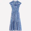 Tala Tiered Jersey Maxi Dress Bright Blue, Ornate Floret Tala Tiered Jersey Maxi Dress Bright Blue, Ornate Floret