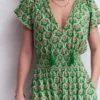 Tala Tiered Jersey Maxi Dress Pistachio, Ornamental Stamp Tala Tiered Jersey Maxi Dress Pistachio, Ornamental Stamp