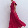 Tala Tiered Jersey Maxi Dress Pomegranate Tala Tiered Jersey Maxi Dress Pomegranate