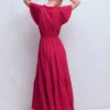 Tala Tiered Jersey Maxi Dress Pomegranate Tala Tiered Jersey Maxi Dress Pomegranate