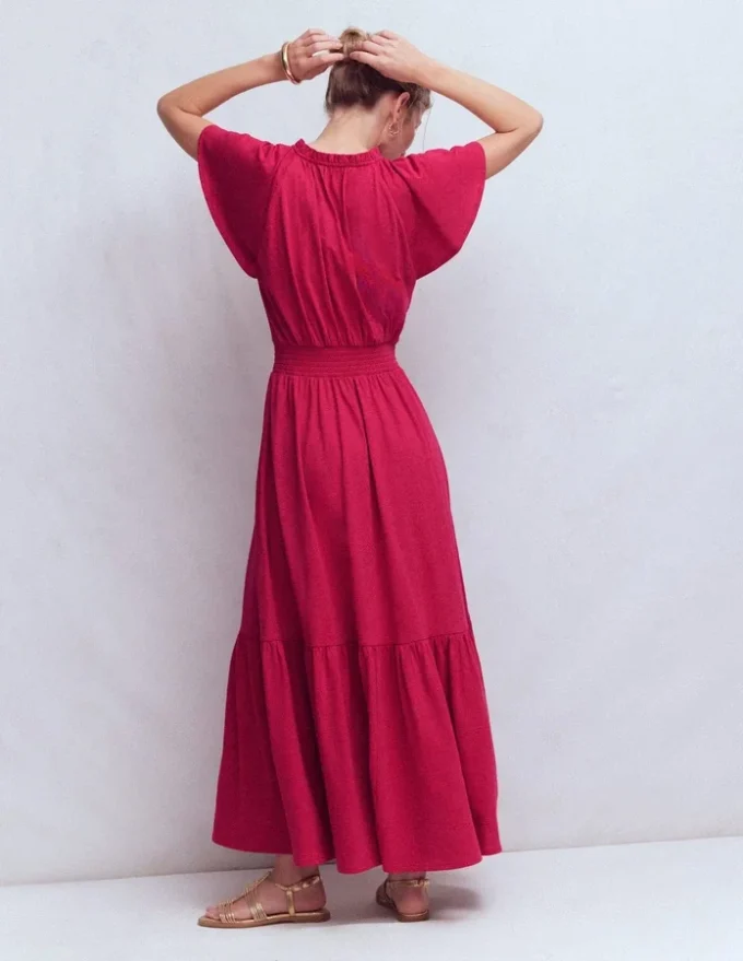Tala Tiered Jersey Maxi Dress Pomegranate Tala Tiered Jersey Maxi Dress Pomegranate