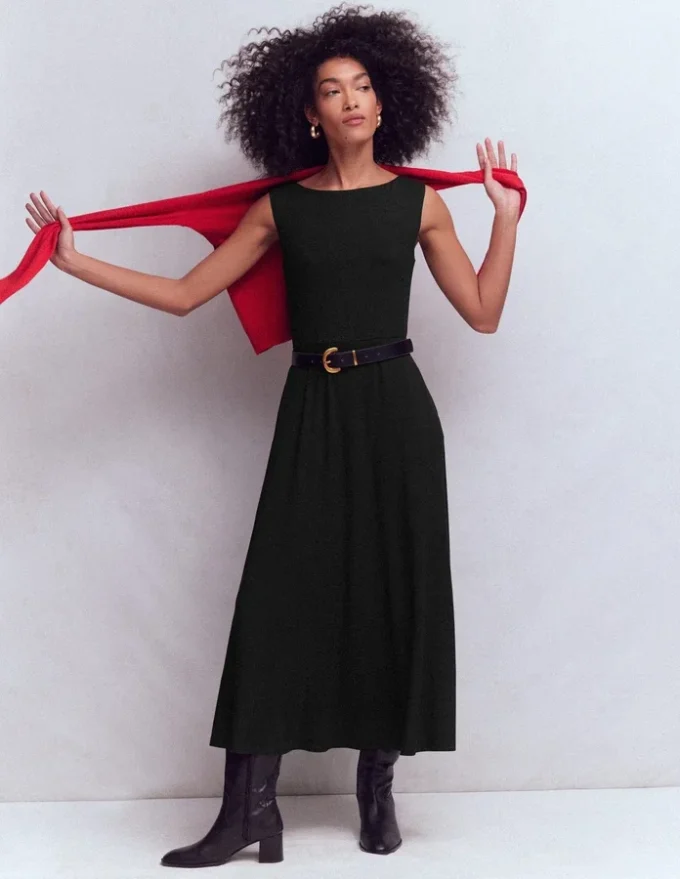 Tamsin Jersey Midi Dress Black Tamsin Jersey Midi Dress Black