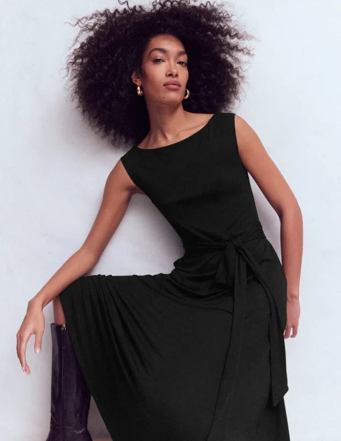 Tamsin Jersey Midi Dress Black Tamsin Jersey Midi Dress Black