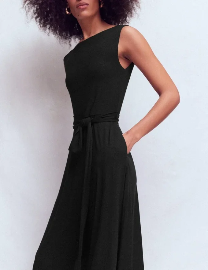 Tamsin Jersey Midi Dress Black Tamsin Jersey Midi Dress Black