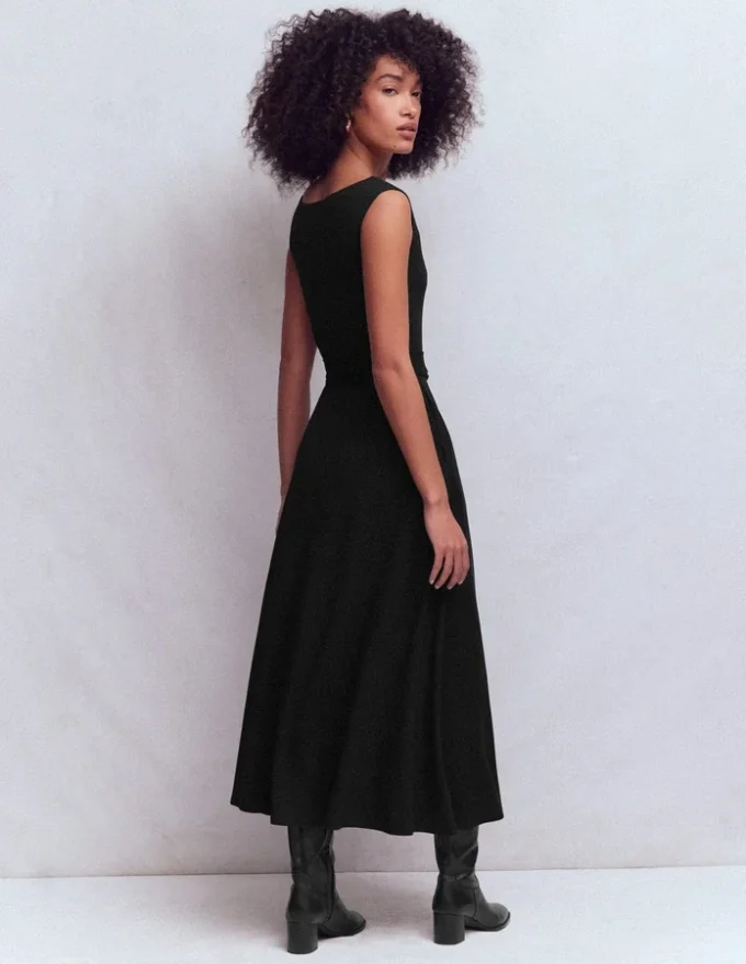 Tamsin Jersey Midi Dress Black Tamsin Jersey Midi Dress Black