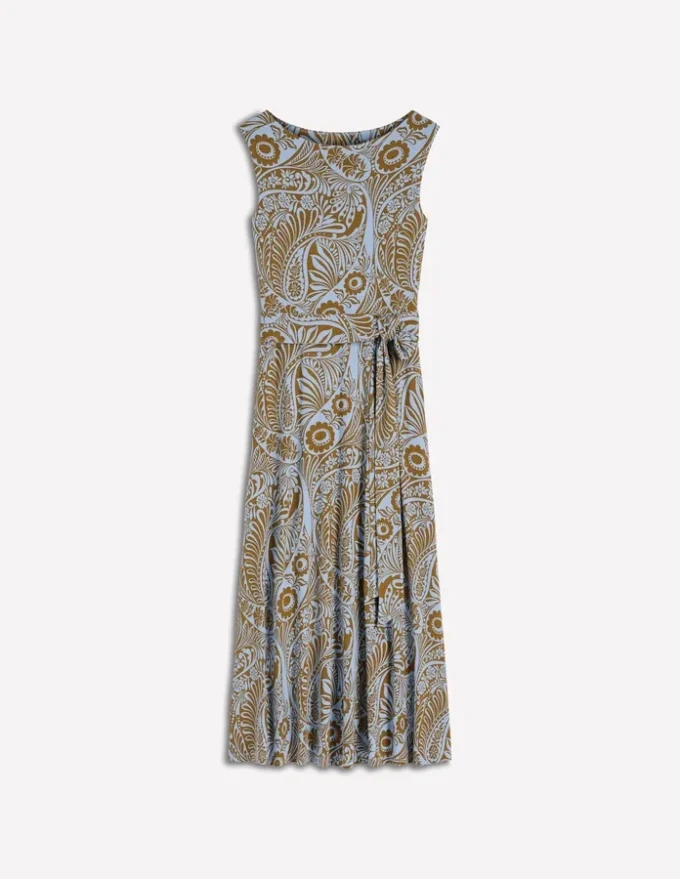 Tamsin Jersey Midi Dress Blue, Enchanted Paisley Tamsin Jersey Midi Dress Blue, Enchanted Paisley