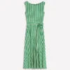 Tamsin Jersey Midi Dress Fresh Green and Ivory Stripe Tamsin Jersey Midi Dress Fresh Green and Ivory Stripe