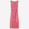 Tamsin Jersey Midi Dress Merida Red and Ivory Stripe Tamsin Jersey Midi Dress Merida Red and Ivory Stripe