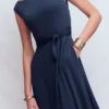 Tamsin Jersey Midi Dress Navy Tamsin Jersey Midi Dress Navy