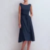 Tamsin Jersey Midi Dress Navy Tamsin Jersey Midi Dress Navy